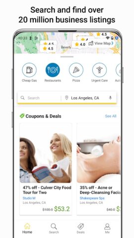 YP — The Real Yellow Pages для Android — скриншот 1
