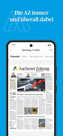 Aachener Zeitung E-Paper для Android — скриншот 1