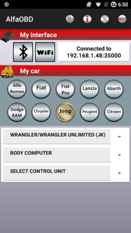 AlfaOBD Demo для Android — скриншот 1