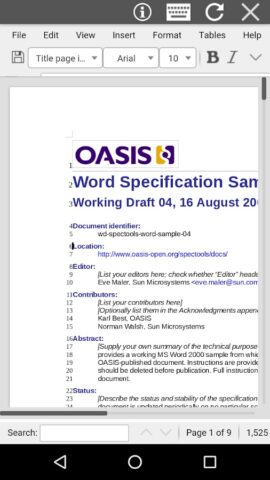 AndroDOC редактор Doc & Слова для Android — скриншот 2