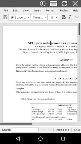 AndroDOC редактор Doc & Слова для Android — скриншот 3