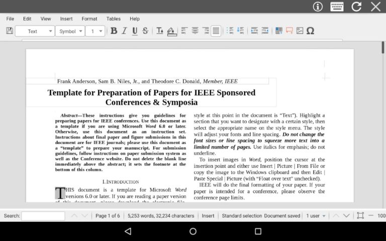 AndroDOC редактор Doc & Слова для Android — скриншот 5