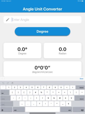 Угол конвертер для iOS — скриншот 2