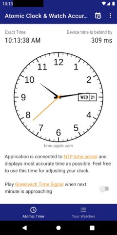 Atomic Clock & Watch Accuracy для Android — скриншот 1