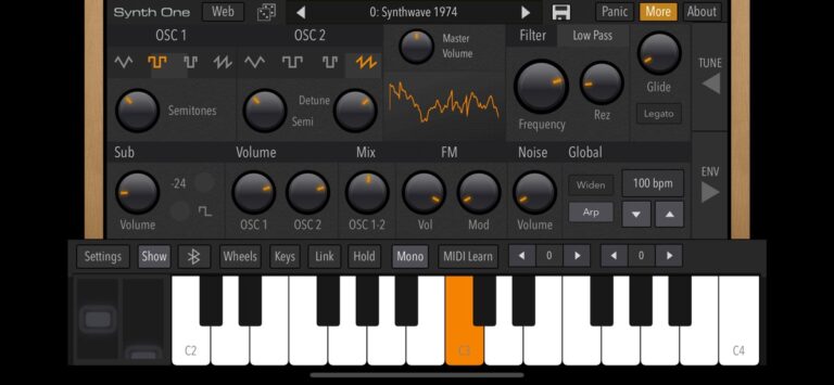AudioKit Synth One Synthesizer для iOS — скриншот 1