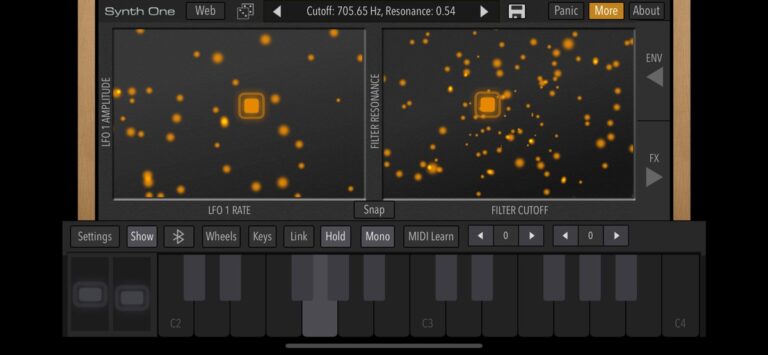 AudioKit Synth One Synthesizer для iOS — скриншот 2