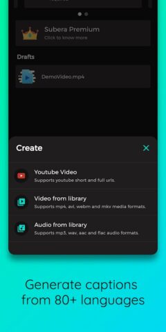 Automatic Captions & Subtitles для Android — скриншот 1