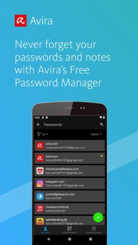Avira Password Manager для Android — скриншот 1
