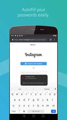 Avira Password Manager для Android — скриншот 2