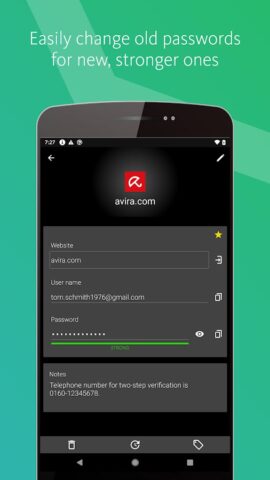 Avira Password Manager для Android — скриншот 4