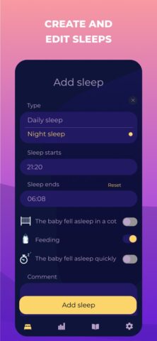Детский сон — дневник сна для iOS — скриншот 3