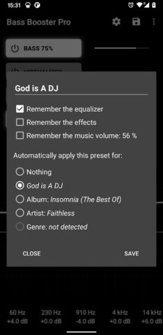 Усилитель баса (Bass Booster — для Android — скриншот 4