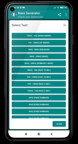 Bass Generator. Subwoofer Test для Android — скриншот 2