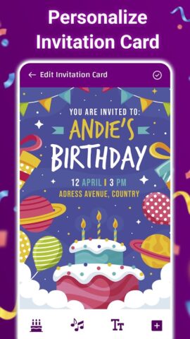 Birthday Card Maker 2023 для Android — скриншот 4