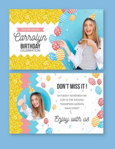Birthday invitation maker для Android — скриншот 3