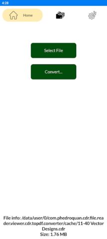 CDR File Opener & Converter для Android — скриншот 1