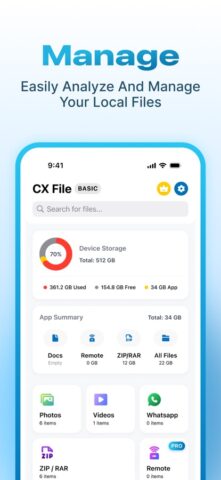 CX File Explorer & Manager для iOS — скриншот 4