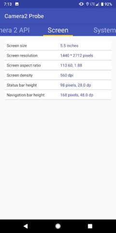 Camera2 API Probe для Android — скриншот 3