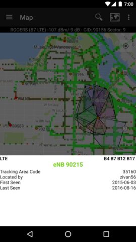 CellMapper для Android — скриншот 3