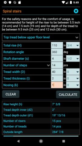 Классический лестничный кальку для Android — скриншот 5