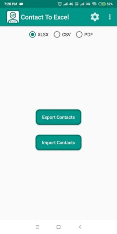 Contact To Excel для Android — скриншот 1
