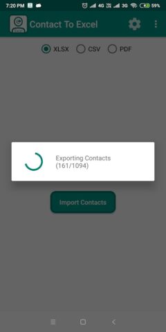 Contact To Excel для Android — скриншот 2