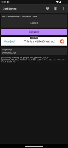 DarkTunnel — SSH DNSTT V2Ray для Android — скриншот 2