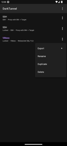 DarkTunnel — SSH DNSTT V2Ray для Android — скриншот 3