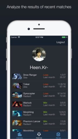 Dota Armory — статистика игры для iOS — скриншот 4