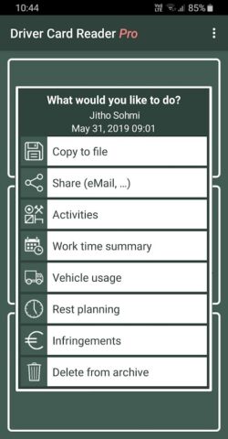 Driver Card Reader Pro для Android — скриншот 2