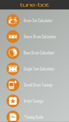 Drum Tuning Calculator для Android — скриншот 2