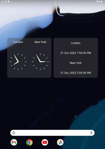 Dual Clock Widget для Android — скриншот 5
