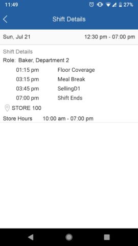 ESS 41 — Reflexis One для Android — скриншот 2