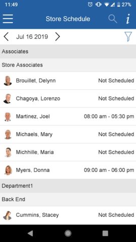 ESS 41 — Reflexis One для Android — скриншот 3