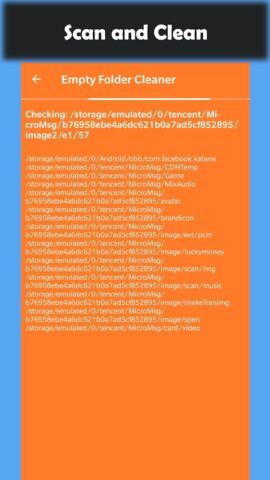 Очиститель пустых папок для Android — скриншот 5