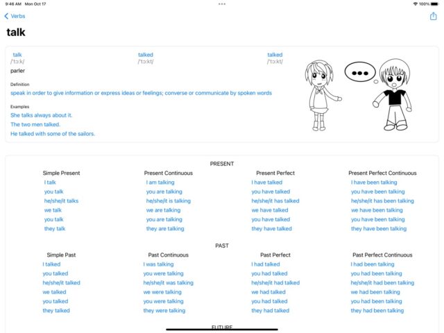 English Verbs для iOS — скриншот 2