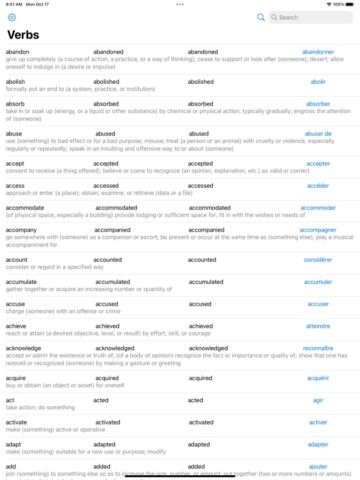 English Verbs для iOS — скриншот 4