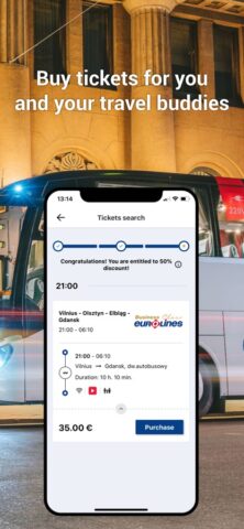 Eurolines: bus tickets для iOS — скриншот 2