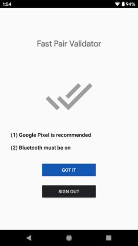 Fast Pair Validator для Android — скриншот 2