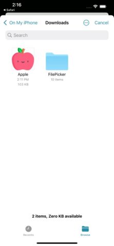 File Picker для iOS — скриншот 4