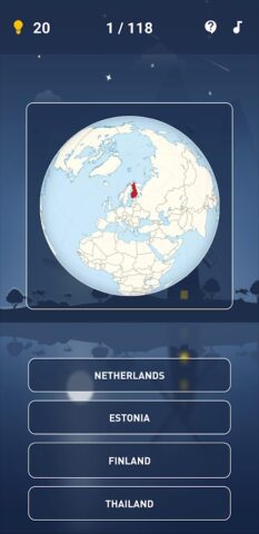 Викторина «Флаги стран мира» для Android — скриншот 2
