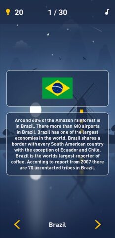 Викторина «Флаги стран мира» для Android — скриншот 4