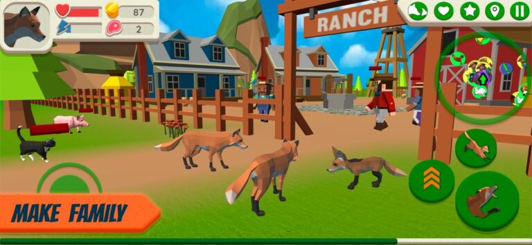 Fox Family — Animal Simulator для iOS — скриншот 2