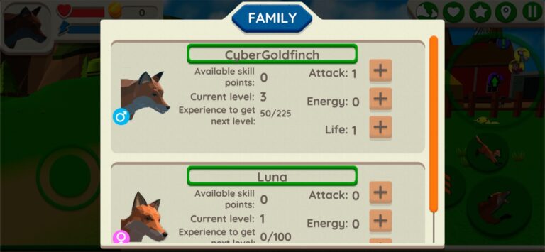 Fox Family — Animal Simulator для iOS — скриншот 4