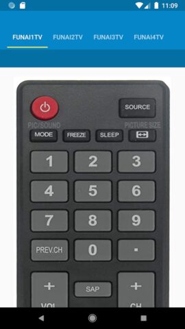 Funai TV Remote Control для Android — скриншот 3