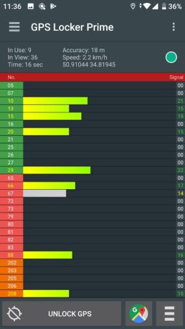 GPS Локер для Android — скриншот 1