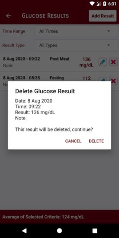 Глюкометр для Android — скриншот 4