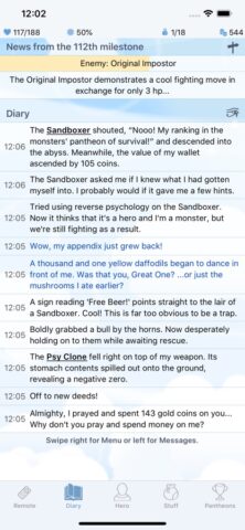 Godville для iOS — скриншот 1