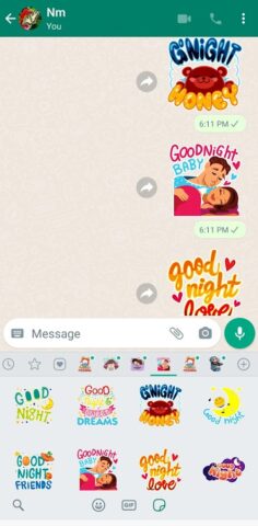 Стикеры доброго утра и ночи для Android — скриншот 3