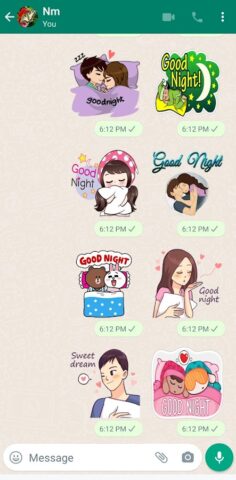 Стикеры доброго утра и ночи для Android — скриншот 4